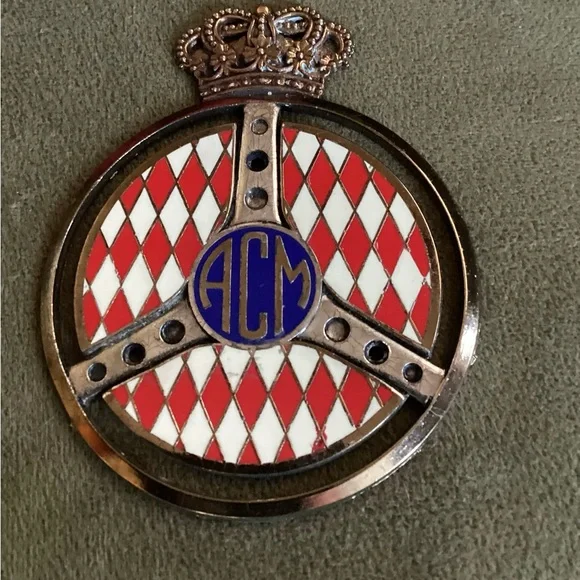 Vintage: ACM {Automobile Club De Monaco} Grill Badge. - Picture 3 of 8